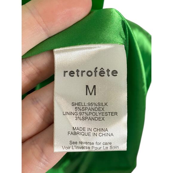 Retrofete Margot Maxi Silk Dress Rhinestone Statement Party Formal Gala Guest M - Picture 16 of 16